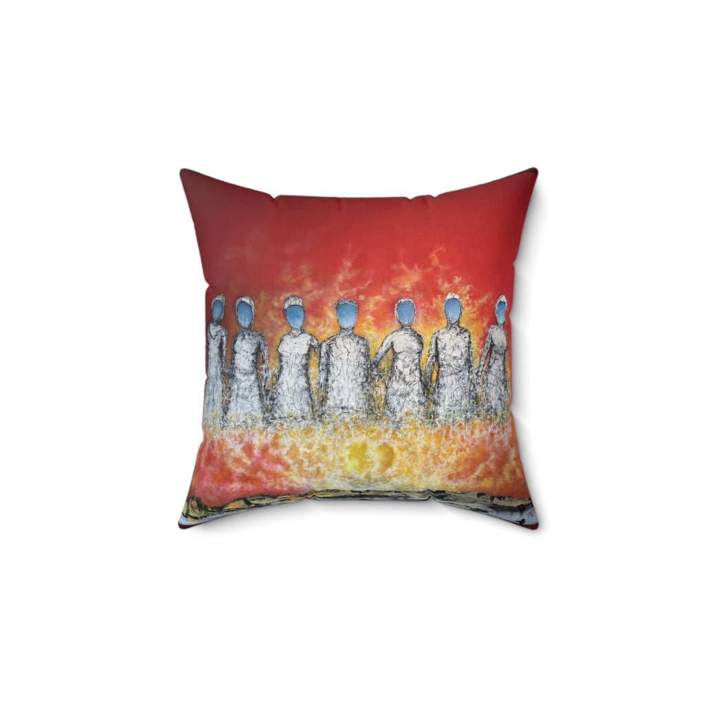 Unite Your Thoughts — Art Cushion, 14 × 14 in