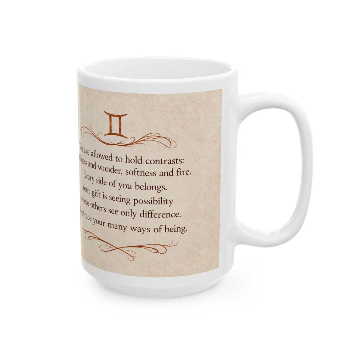 Gemini — Every Side Belongs Zodiac Mug, 15oz