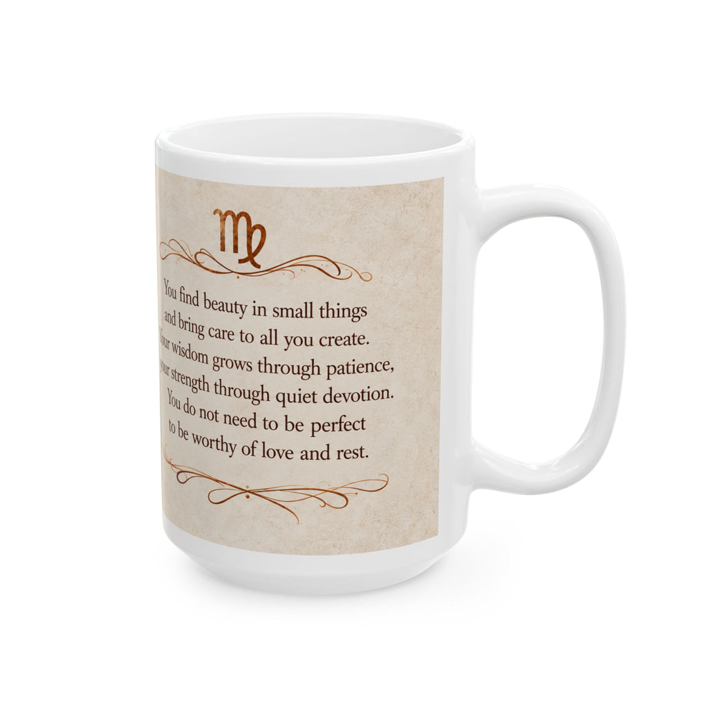 Virgo — Worthy of Love and Rest Zodiac Mug, 15oz