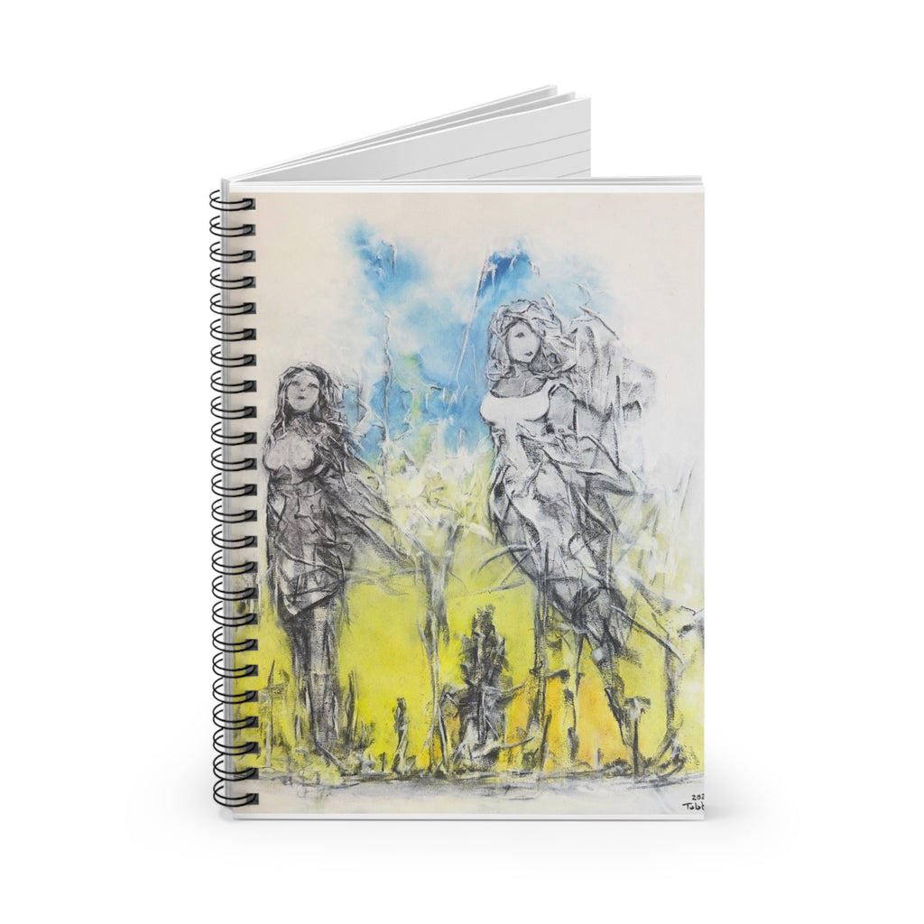 Artistic Figure Spiral Notebook — Sketchy Angel & Muse Ruled Journal