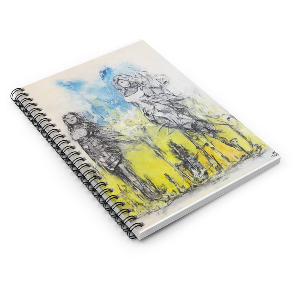 Artistic Figure Spiral Notebook — Sketchy Angel & Muse Ruled Journal