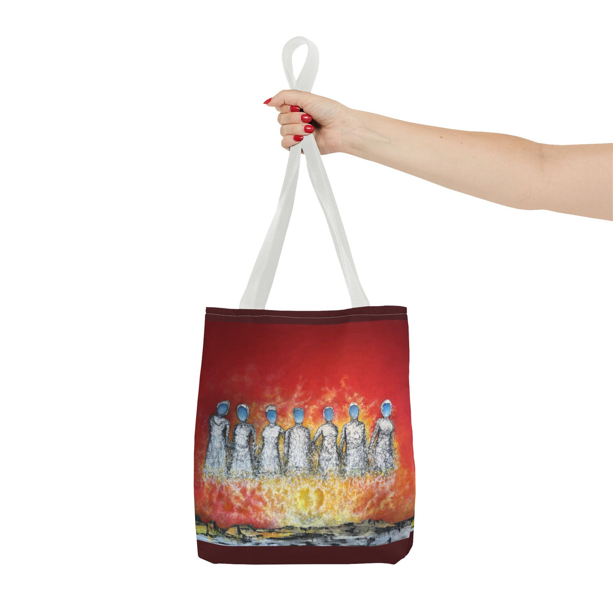 Unite Your Thoughts — Art Tote Bag, 13 × 13 in