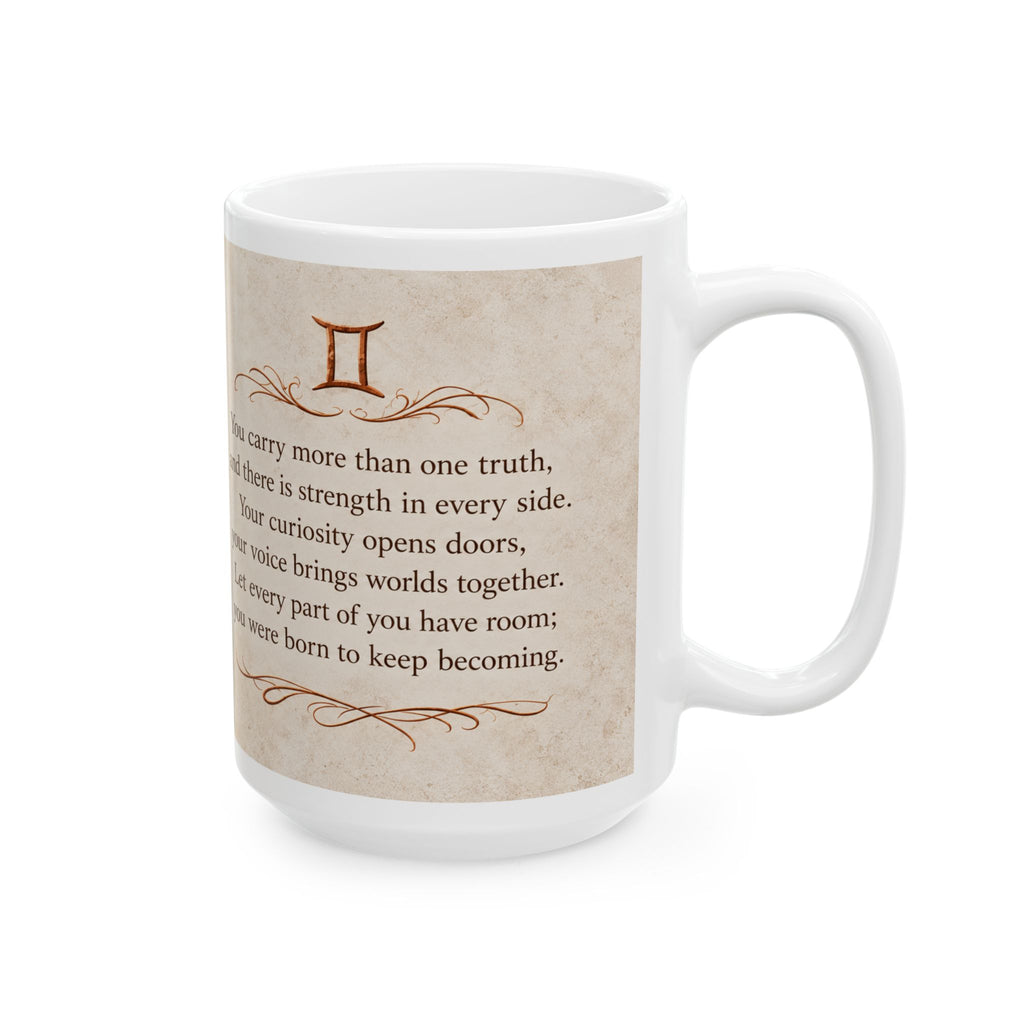 Gemini — Keep Becoming Zodiac Mug, 15oz