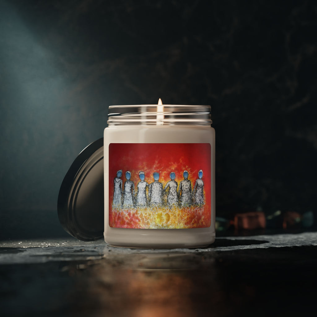 Original oil painting printed on Scented Candle. Unite the light — Art by Tobba (9oz)